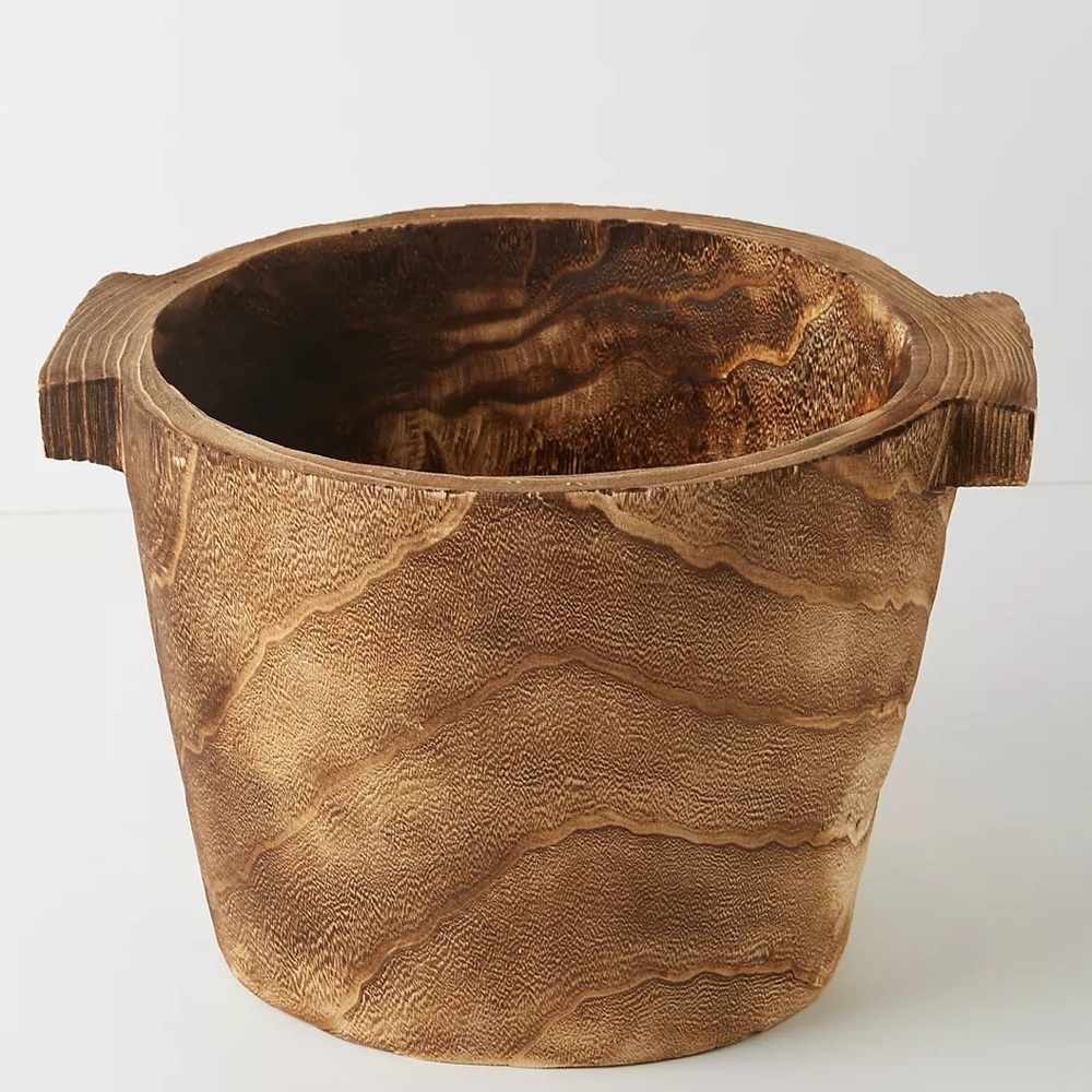 Anthropologie-Paulownia Wood Bin - Picture 7 of 10